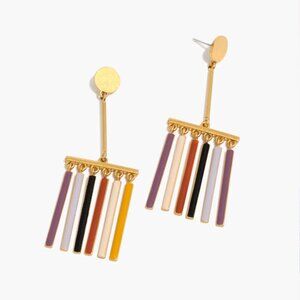 Madewell Enamel Rainbow Fringe Earrings